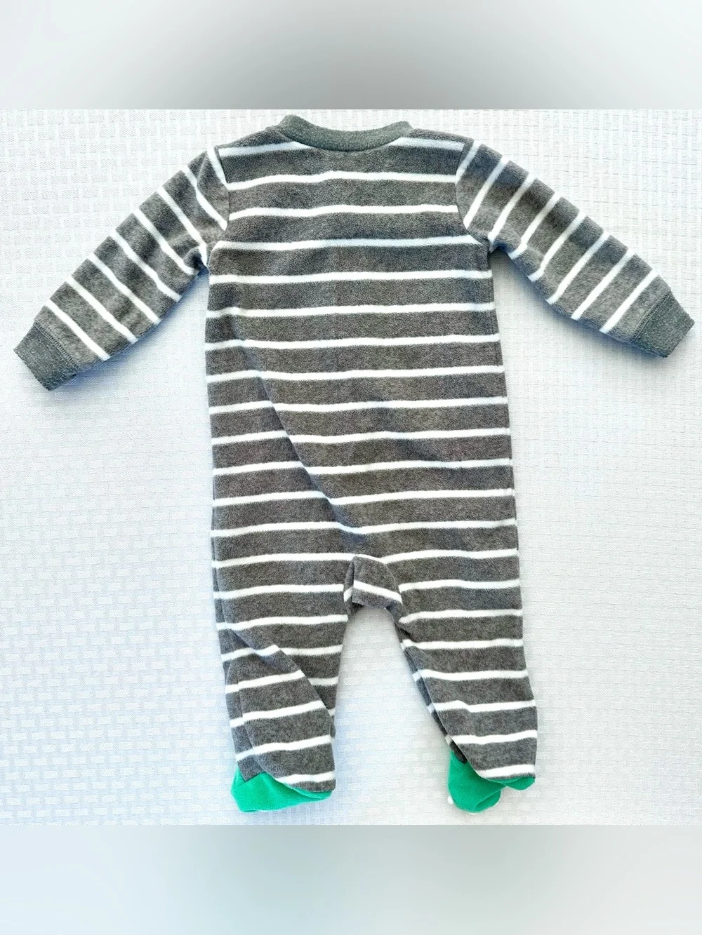 Carter’s Baby Boy 6M Fleece Footed Pajamas Lot 3 Monster Dinosaur Airplanes